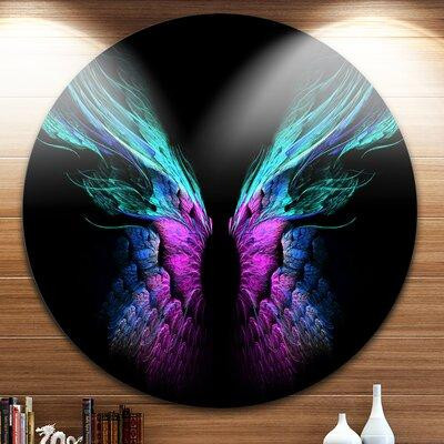 Design Art 'Blue Butterfly Wings' Graphic Art Print on Metal in Arts & Collectibles
