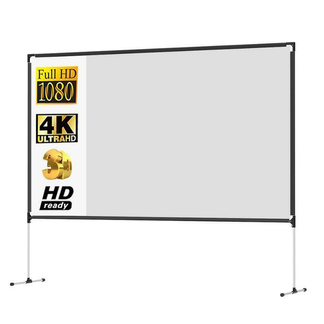 NEW 100 IN PROJECTOR SCREEN & STAND 592021 in General Electronics in Alberta