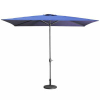 Arlmont & Co. 6.5FT × 10FT Patio Umbrella Outdoor Red Uv Protection-79" H x 118.5" W x 98.5" D
