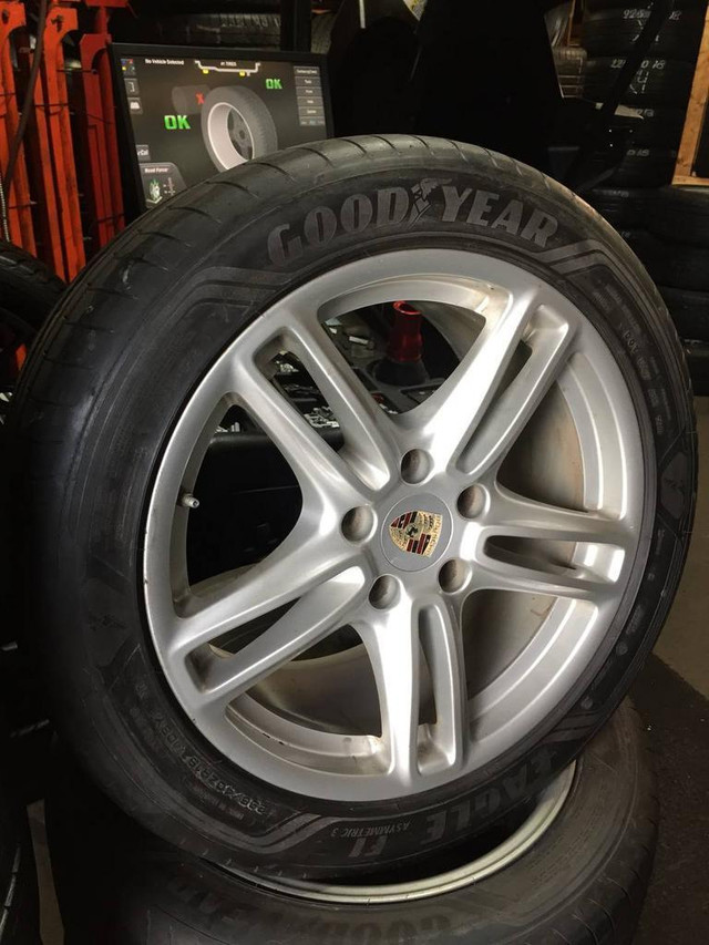 19 PORSCHE Panamera OEM USED STAGGERED SUMMER PACKAGE GOODYEAR EAGLE F1 ASSYMETRIC 3 N0 265/45R19 295/40R19 TREAD 99% in Tires & Rims in Ontario - Image 2