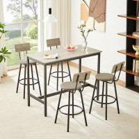 17 Stories Pub High Dining Table 5 Piece Set,