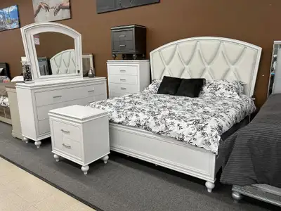 White LED Bedroom Furniture on Discount!!