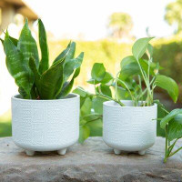 Dakota Fields Gisselle 2 - Piece Ceramic Pot Planter Set