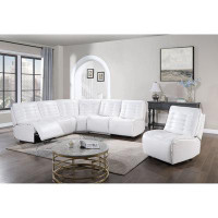 Global Furniture USA Global Furniture Usa 3pc Blanche White Power Sectional