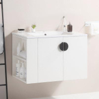 Hokku Designs Bathroom Vanity Set With Sink And Two Doors Cabinet