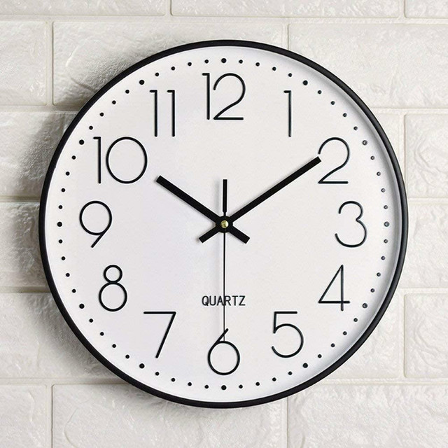 NEW 12 INCH WALL CLOCK SILENT ARABIC NUMBERS in Other in Alberta - Image 3