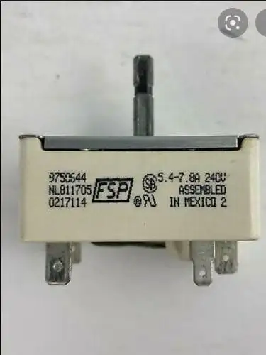 9750644 Switch 5.4-7.8 amps for Whirlpool element with 1700w watts