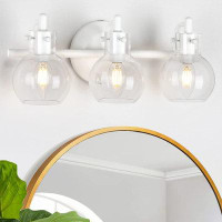 Hokku Designs Bathroom Vanity Light Fixtures, Modern 3 Lights Wall Sconce Lighting White