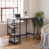 DormCo Suprima® Desk - Work Standing - Hickory Teak