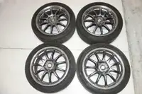JDM Work Emotion 11r Rims Wheel Tires Genuine Mags With Center Caps 17x7 +47 5x114.3