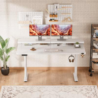 Inbox Zero Kreutzer Height Adjustable Standing Gaming Desk