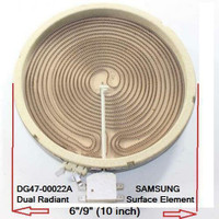 DG47-00022A / DG47-00043B SAMSUNG 6/9 (10 inch Dual ) Radiant Surface Element 1200 to 2500 Watt $140