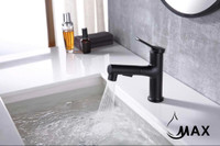 Pull-Out Bathroom Faucet 3 Functions In Matte Black Finish