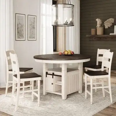 Jofran Madison County Counter Height Pine Solid Wood Dining Set