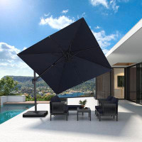 Arlmont & Co. Rocshelle 120'' Square Cantilever Umbrella