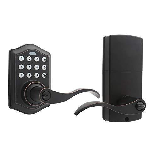 Smart door lock deadbolt with 50 Codes and 1-Touch Auto-Locking and Alarm -- Black color in General Electronics in Toronto (GTA)