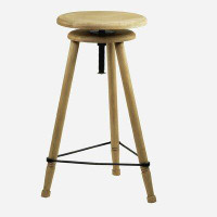 Bobo Intriguing Objects Solid Wood Adjustable Height Swivel Bar Stool