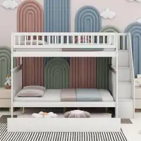 Harriet Bee Full Over Full Bunk Bed With Trundle And Staircase