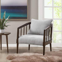Corrigan Studio Upholstered Accent Armchair with Removable Back Pillow