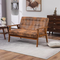 Ebern Designs Living Room Double Sofa Mid-Century Modern Upholstered Sofa
