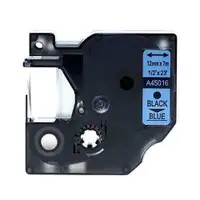 Weekly Promo! Dymo D1 45016 12mm (0.5 Inch) Black on Blue Compatible Label Tape