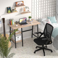 Vecelo Home Office Desk and Chair Set Computer Desk and Ergonomic Mesh Office Chair Set