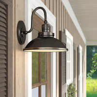 Longshore Tides Atterberry Oil Rubbed Bronze 8.5" H LED Outdoor Barn Light