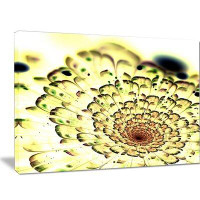 Made in Canada - Design Art 'Green Light Fractal Flower Pattern' Graphic Art Print on Wrapped Canvas