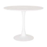 George Oliver Round Marbled Bistro Table 35"