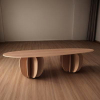 GOGOFAUC Pine modern creative oval large dining table