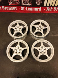 ENKEI RACING WHEELS 16 INCH MAGS 16X7JJ 48 OFFSET 5X100 WHITE MAGS FOR SALE