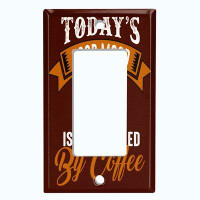 WorldAcc Plaque murale décorative «Today's Good Mood Is» par Coffee Decorator