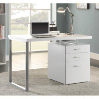 BSD National Supplies Skyline Modern Design Home Office Weathered Grey Writing/ Computer Desk With Drawers And File Cabi