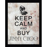 Made in Canada - Picture Perfect International "Keep Calm and Buy Jimmy Choo" Framed Textual Art