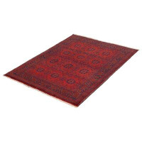 Isabelline One-of-a-Kind Monifah Hand-Knotted New Age 4'10" X 6'6" Wool Area Rug in Red