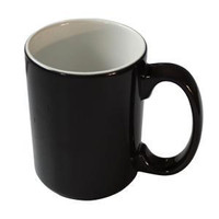 15oz Sublimation Ceramic Mug Personalized Magic Mug Color Changing Coffee Mug Heat Changing Coffee Mug Black 1PC #001477
