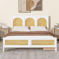 Bay Isle Home™ Queen Size Wood Storage Platform Bed with 2 Drawers