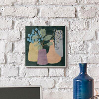 Winston Porter Eucalyptus Plants in Decorative Vases over Black by Melissa Wang - Graphic Art