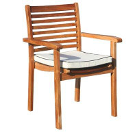 Wildon Home® Chaise de patio empilable avec coussin Bedwell