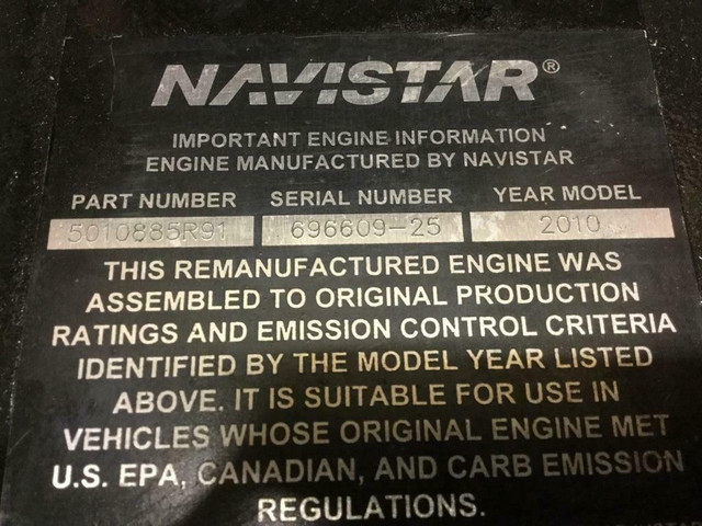 NAVISTAR REMANUFACTURED MAXXFORCE ENGINE FULL COMPLETE in Engine & Engine Parts