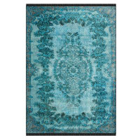 Rugpera Truex Blue Color Oriental Design Carpet Machine Woven Polyester & Cotton Yarn Area Rugk