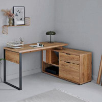 Millwood Pines Bakri 59.05'' W L-Shaped Writing Desk