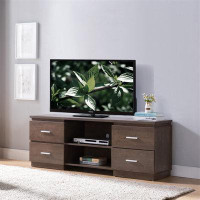 Latitude Run® Modern Rustic Walnut Oak TV Stand