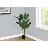 Primrue Artificial Plant, 42" Tall, Indoor, Faux, Fake, Floor, Greenery, Potted, Decorative, Green Leaves