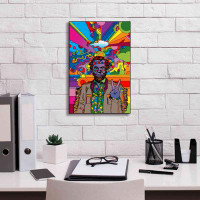 Red Barrel Studio Red Barrel Studio 'Psychedelic Abe' By Howie Green, Canvas Wall Art
