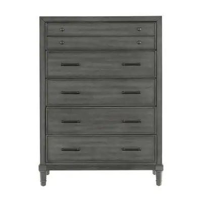 Wildon Home® Modern Transitional Style Bedroom Furniture 1Pc Chest Of 5 Drawers Grey Finish