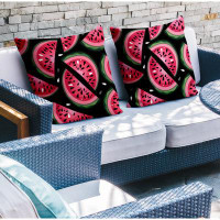 Bay Isle Home™ Yumelon Watermelon Indoor/Outdoor Square Pillow
