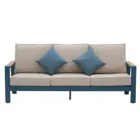 Breakwater Bay Apoch 83" Wide Outdoor Rectangle Patio Sofa with Cushions