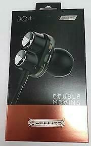 JELLICO DQ4 DOUBLE MOVING CIRCLE EARPHONES WITH MICROPHONE FOR SMARTPHONES - NEW $11.99