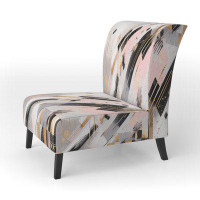 Ivy Bronx Symmetrical Abstractions III - Upholstered Modern Accent Chair